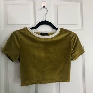velvet crop top